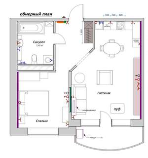 2-к квартира, на длительный срок, 60м2, 2/5 этаж