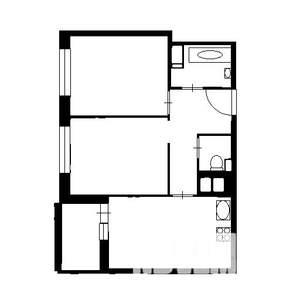 2-к квартира, на длительный срок, 52м2, 2/23 этаж