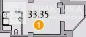 Студия квартира, на длительный срок, 34м2, 10/25 этаж