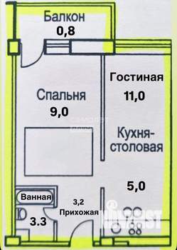2-к квартира, на длительный срок, 33м2, 11/16 этаж