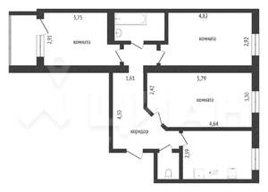 3-к квартира, на длительный срок, 72м2, 12/16 этаж