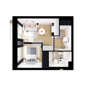 1-к квартира, вторичка, 33м2, 6/9 этаж