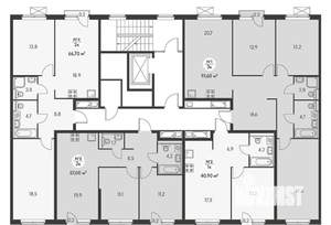 3-к квартира, вторичка, 91м2, 6/9 этаж