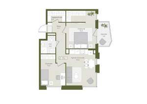 2-к квартира, вторичка, 55м2, 4/8 этаж