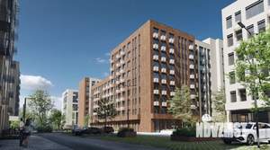 1-к квартира, строящийся дом, 37м2, 6/9 этаж