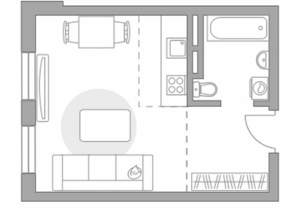 Студия квартира, строящийся дом, 25м2, 3/6 этаж