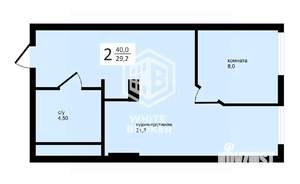 2-к квартира, вторичка, 40м2, 15/25 этаж