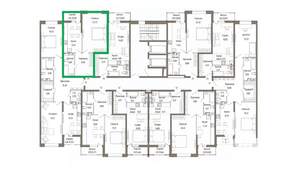 1-к квартира, вторичка, 47м2, 8/9 этаж