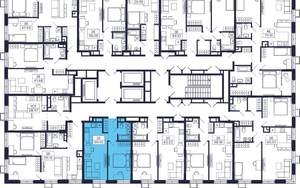 1-к квартира, строящийся дом, 40м2, 14/28 этаж