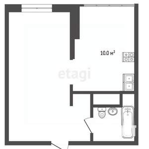 1-к квартира, вторичка, 45м2, 9/22 этаж