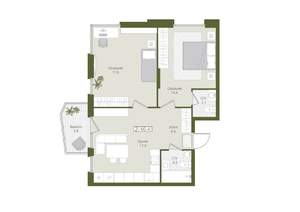 2-к квартира, вторичка, 60м2, 2/8 этаж