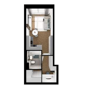 Студия квартира, вторичка, 28м2, 2/9 этаж