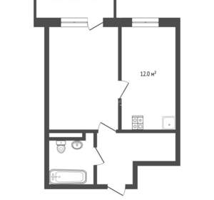 1-к квартира, вторичка, 40м2, 14/17 этаж