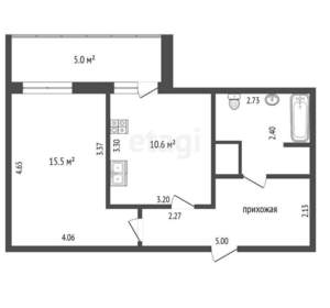 1-к квартира, вторичка, 40м2, 18/25 этаж