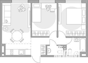 3-к квартира, вторичка, 51м2, 2/6 этаж