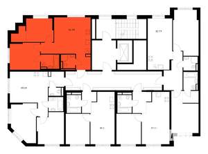 2-к квартира, вторичка, 52м2, 9/9 этаж
