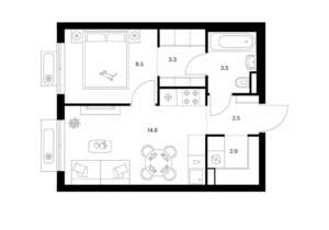1-к квартира, вторичка, 35м2, 3/9 этаж