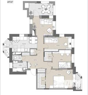 3-к квартира, вторичка, 83м2, 6/8 этаж