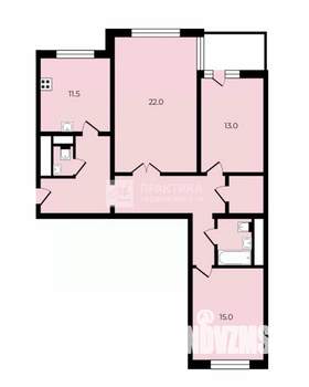 3-к квартира, вторичка, 90м2, 14/22 этаж