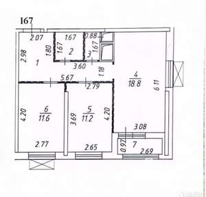 2-к квартира, вторичка, 59м2, 19/34 этаж