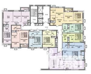 2-к квартира, строящийся дом, 45м2, 23/25 этаж