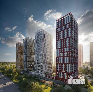 1-к квартира, строящийся дом, 44м2, 5/28 этаж