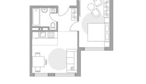 2-к квартира, строящийся дом, 35м2, 2/5 этаж