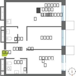 2-к квартира, вторичка, 53м2, 17/31 этаж