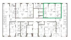 2-к квартира, вторичка, 70м2, 1/9 этаж