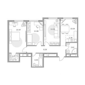 4-к квартира, вторичка, 73м2, 5/14 этаж
