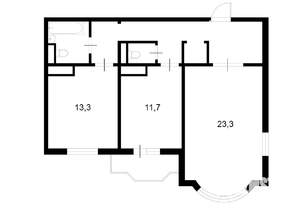 2-к квартира, вторичка, 70м2, 2/22 этаж