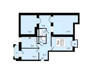 3-к квартира, вторичка, 101м2, 5/6 этаж
