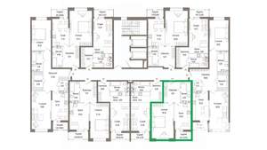 1-к квартира, вторичка, 48м2, 5/9 этаж