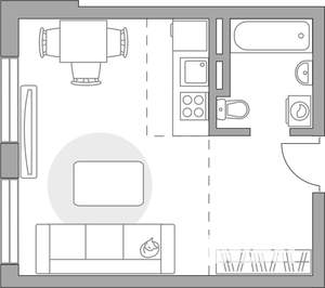 Студия квартира, строящийся дом, 28м2, 2/6 этаж