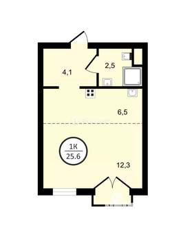 Студия квартира, вторичка, 25м2, 8/9 этаж