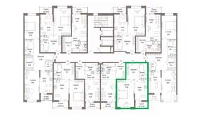 1-к квартира, вторичка, 48м2, 9/10 этаж