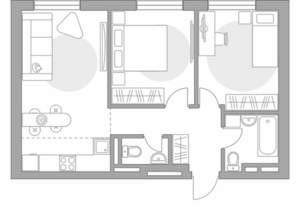 3-к квартира, строящийся дом, 51м2, 5/6 этаж