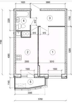 1-к квартира, вторичка, 36м2, 10/25 этаж