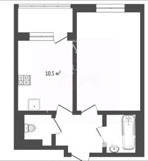 1-к квартира, вторичка, 35м2, 11/21 этаж