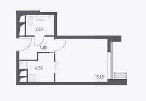 1-к квартира, вторичка, 25м2, 15/31 этаж