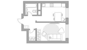 1-к квартира, вторичка, 33м2, 22/23 этаж