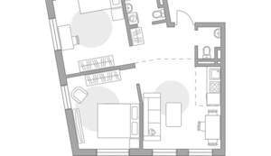 3-к квартира, строящийся дом, 59м2, 5/5 этаж