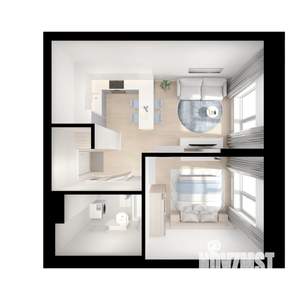 1-к квартира, вторичка, 35м2, 1/9 этаж