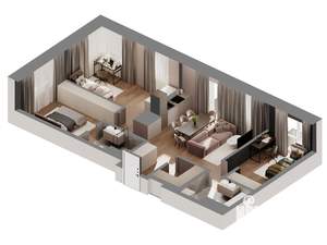 3-к квартира, строящийся дом, 86м2, 22/25 этаж