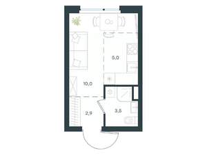 Студия квартира, вторичка, 21м2, 2/15 этаж