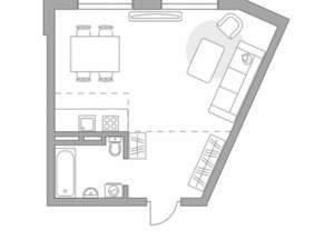 Студия квартира, вторичка, 31м2, 6/6 этаж