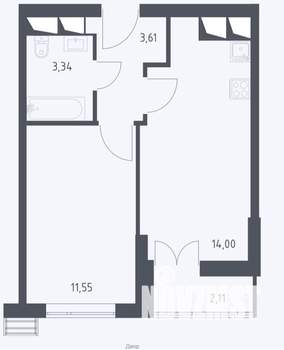 1-к квартира, вторичка, 34м2, 9/28 этаж