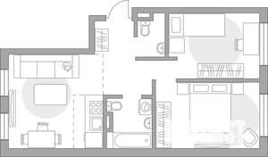 3-к квартира, вторичка, 51м2, 1/6 этаж