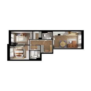 2-к квартира, вторичка, 65м2, 4/9 этаж