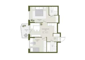 2-к квартира, вторичка, 54м2, 2/8 этаж
